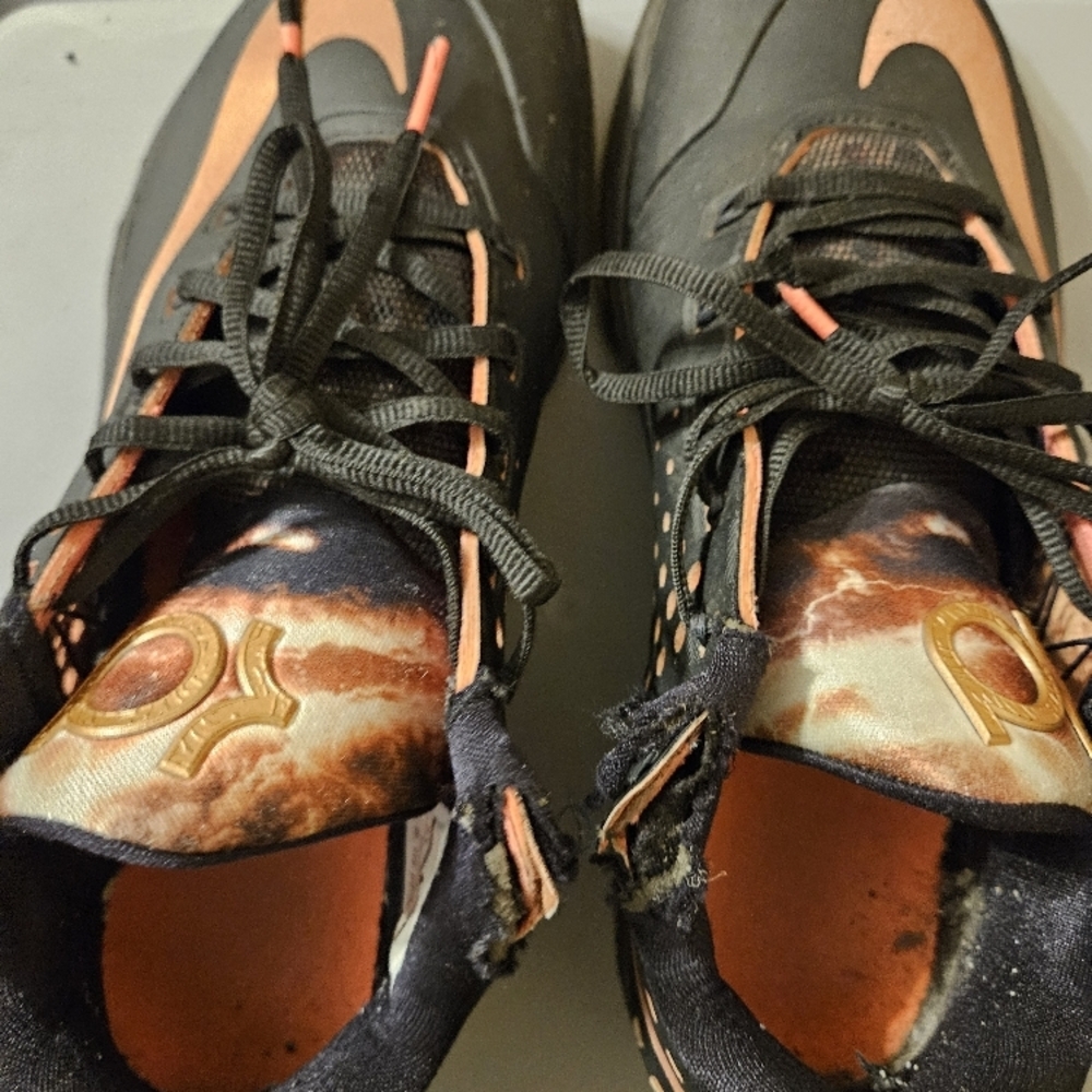 Nike Black and Orange Men's Shoes